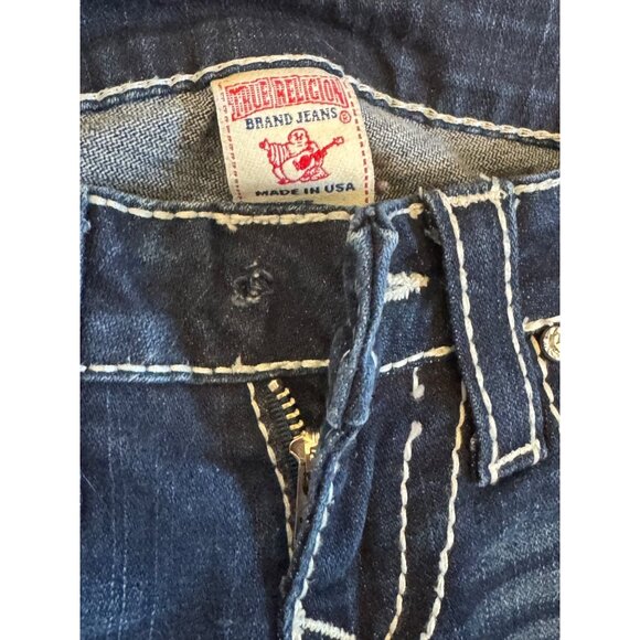 True Religion Dark Wash Women’s Bootcut Jeans Size 25 Denim Crystal Detail USA-M - Picture 6 of 9